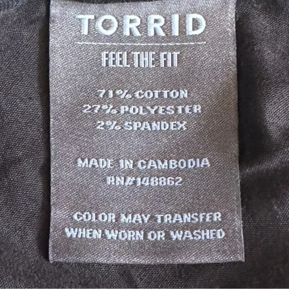 Torrid Perfect Skinny Ankle Vintage Stretch Black Jeans 22R NWT